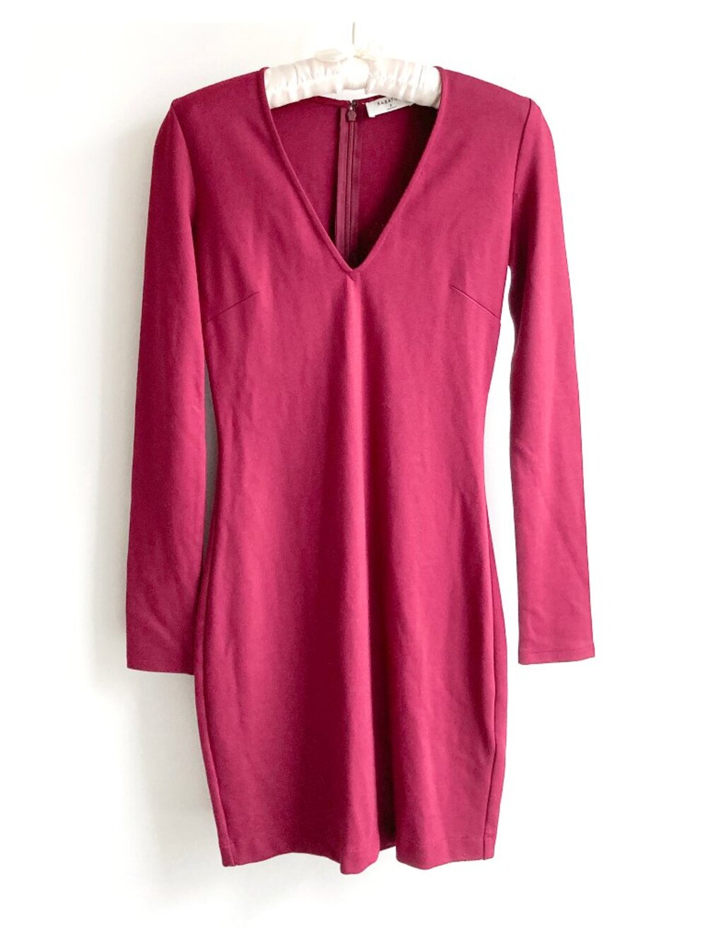 Babaton Aritzia V-Neck Bodycon Dress with Back Zip